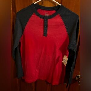 Faded Glory Boys XL Red and Blue Long-Sleeved Shirt - New